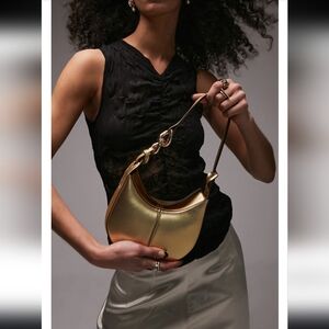 Topshop gold shoulder bag